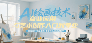 AI绘画技术商业应用与艺术创作入门到专业，基础操作/商业案例/模型调优/渐进式教学