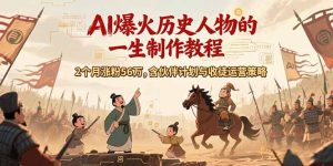 AI历史人物赛道课程，2个月涨粉56万，含伙伴计划与收徒运营策略