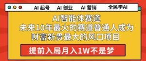 AI智能体赛道未来10年最火的赛道普通人成为财富新贵最大的风口项目提前入局月入1W