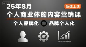 个人商业体的内容营销课25年8月，个人品牌化，品牌个人化，自媒体ip内容营销策略