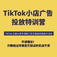 TikTok小店广告投放特训营，6天破局计划专治各种“投不动”，教你经过月销百万验证的实战干货