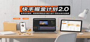 快手掘金计划2.0，账号定位装修、短视频剪辑选品与磁力金牛+裂变出单实战指南