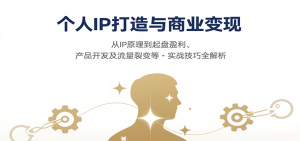 个人IP打造与商业变现，从IP原理到起盘盈利、产品开发及流量裂变等实战技巧全解析