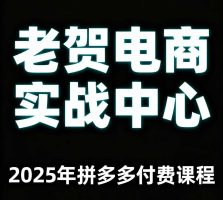 老贺电商2025年拼多多付费课程，用通俗易懂的方法告诉你多多怎么玩