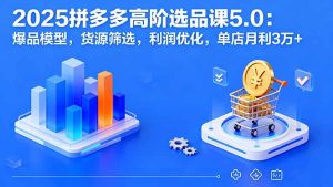 2025拼多多高阶选品课5.0：爆品模型，货源筛选，利润优化，单店月利3万+