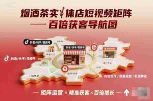 烟酒茶实体店短视频矩阵百倍获客导航图