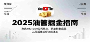 2025油管掘金指南：聚焦YouTuBe盈利核心，获取精准流量，从零搭建油管运营体系