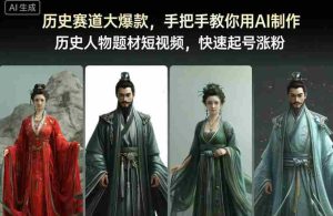 历史赛道大爆款，手把手教你用AI制作历史人物题材短视频，快速起号涨粉